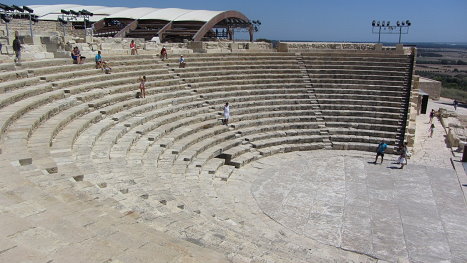 寇瑞恩Kourion遺跡的古羅馬劇場